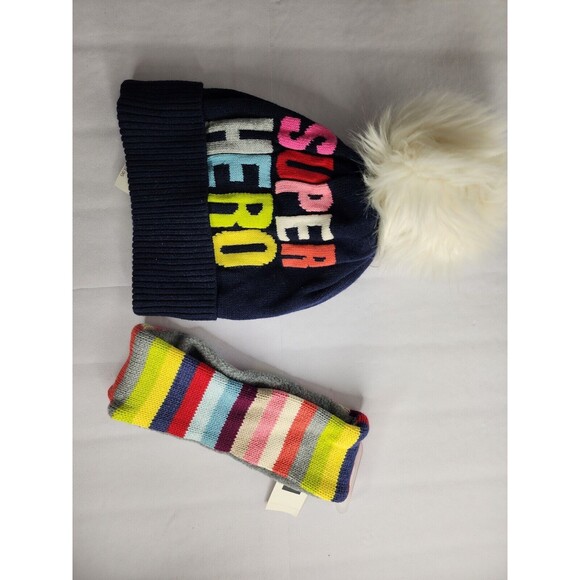 Hat And Head Band S/M By Gap Kids Super Hero Print - Picture 2 of 7
